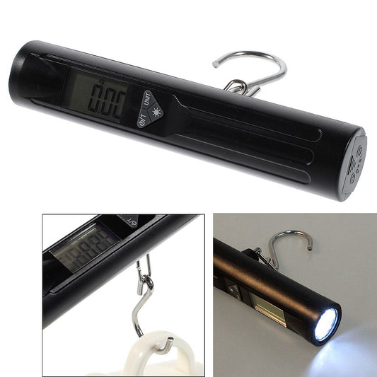 LCD Digital Electronic Hanging Luggage Scale w/ Flashlight Max 40Kg / 88 lbs
