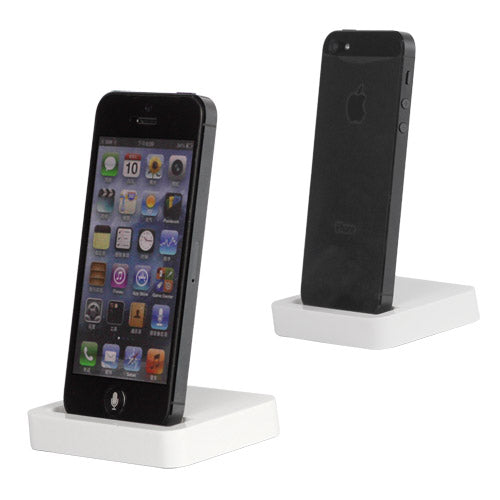 Two-Sides Desktop Cradle Charging Dock Docking Station for iPhone 5;White