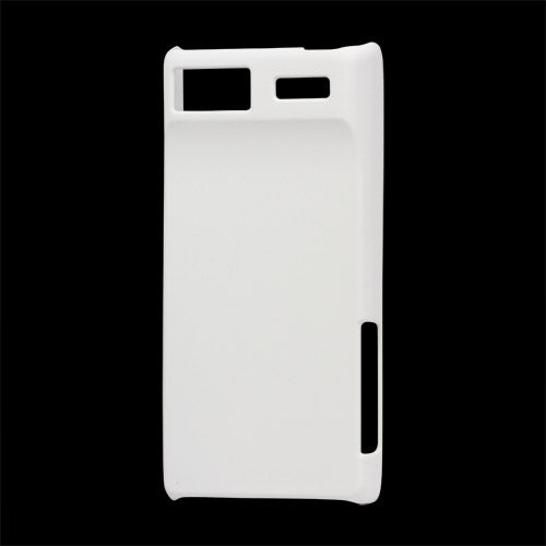 Rubberized Hard Plastic Case for Motorola RAZR V XT889 - White