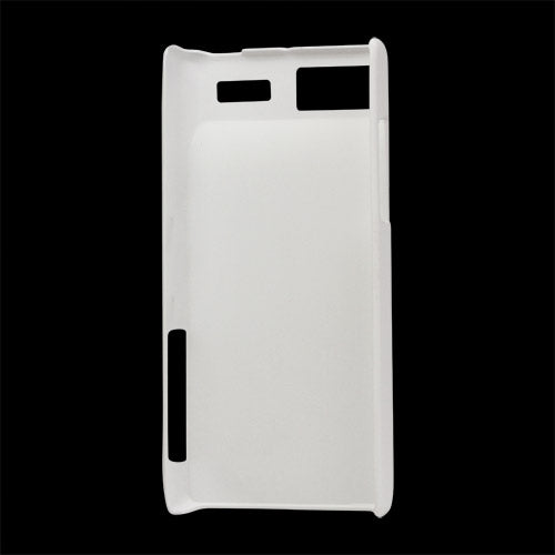 Rubberized Hard Plastic Case for Motorola RAZR V XT889 - White