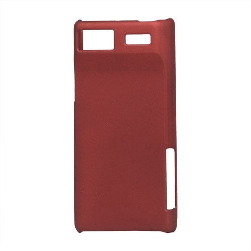 Rubberized Hard Plastic Case for Motorola RAZR V XT889 - Red