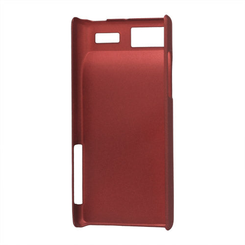 Rubberized Hard Plastic Case for Motorola RAZR V XT889 - Red