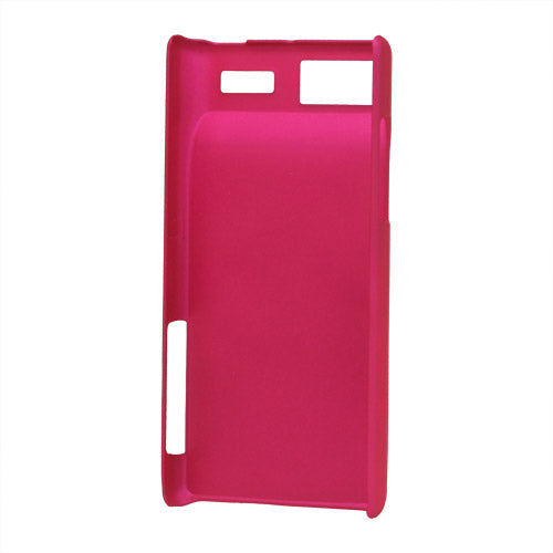 Rubberized Hard Plastic Case for Motorola RAZR V XT889 - Rose