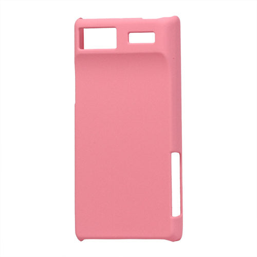 Rubberized Hard Plastic Case for Motorola RAZR V XT889 - Pink