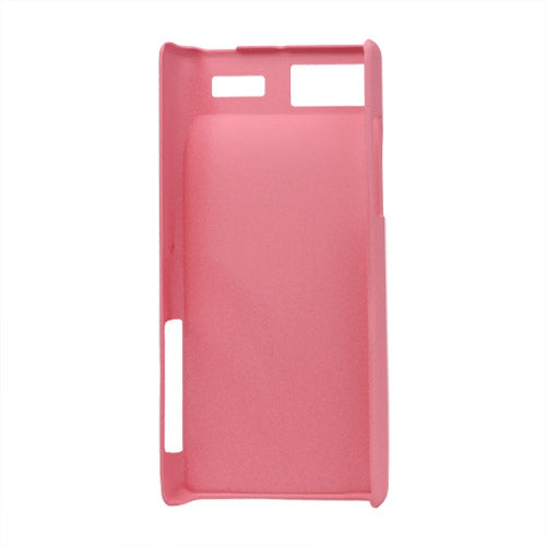 Rubberized Hard Plastic Case for Motorola RAZR V XT889 - Pink