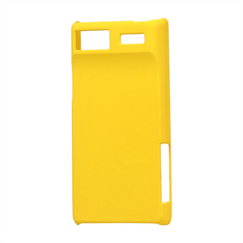 Rubberized Hard Plastic Case for Motorola RAZR V XT889 - Yellow