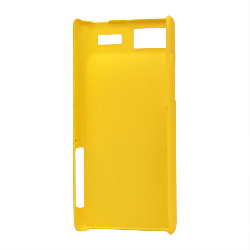 Rubberized Hard Plastic Case for Motorola RAZR V XT889 - Yellow