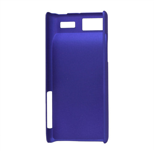 Rubberized Hard Plastic Case for Motorola RAZR V XT889 - Blue