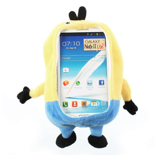 Uniqkart for Samsung Galaxy Note 2 N7100 3D Despicable Me One-eyed Minion Soft Plush Toy Cover