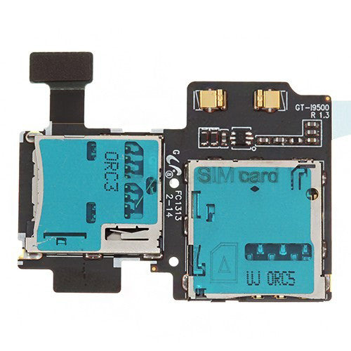 SIM Card and Memory Card Connector Flex Cable for Samsung I9500 Galaxy S4 IV
