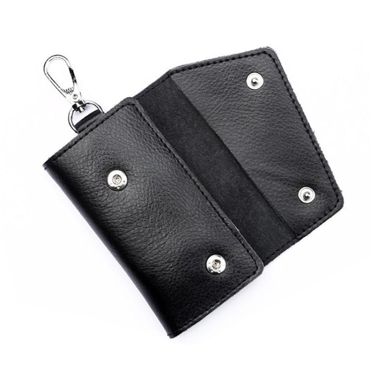 Multifunctional Litchi Texture Leather Keychain Bag Car Key Bag(Watermelon Red)