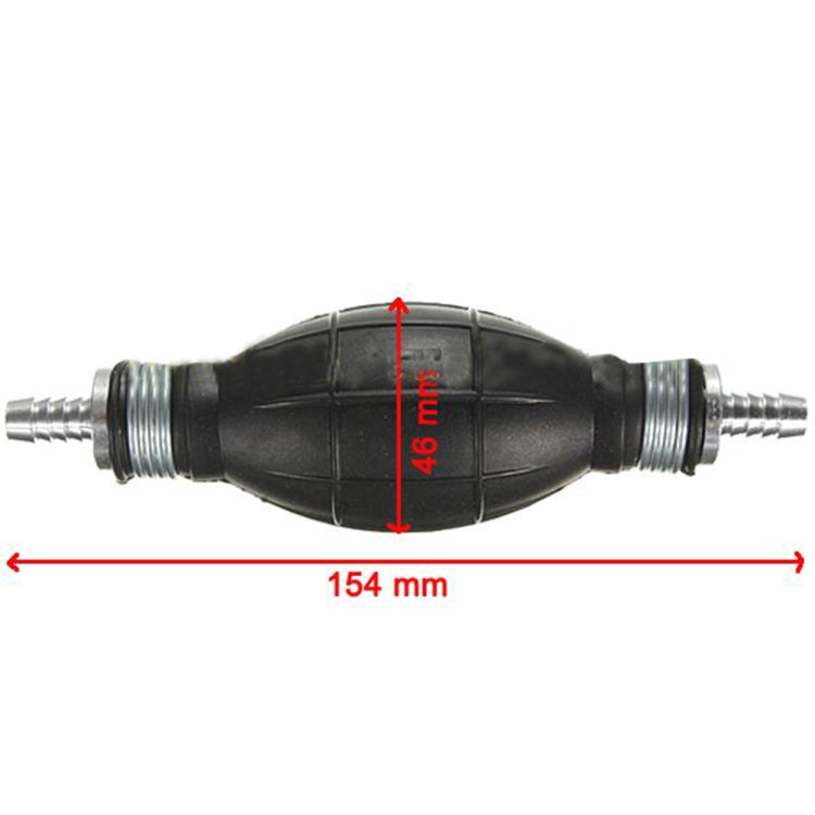 Universal Car Boat Motor Motorcycle Gasoline Pump Spherical Rubber Manual Fuel Pump, Size:10mm(Black)
