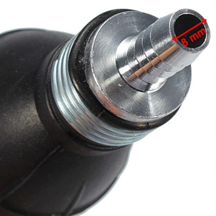 Universal Car Boat Motor Motorcycle Gasoline Pump Spherical Rubber Manual Fuel Pump, Size:12mm(Black)