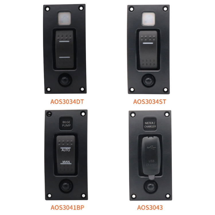 Marine Self-Locking Resetting Switch With Overload Protection Indicator Light ON-OFF 2 Switch