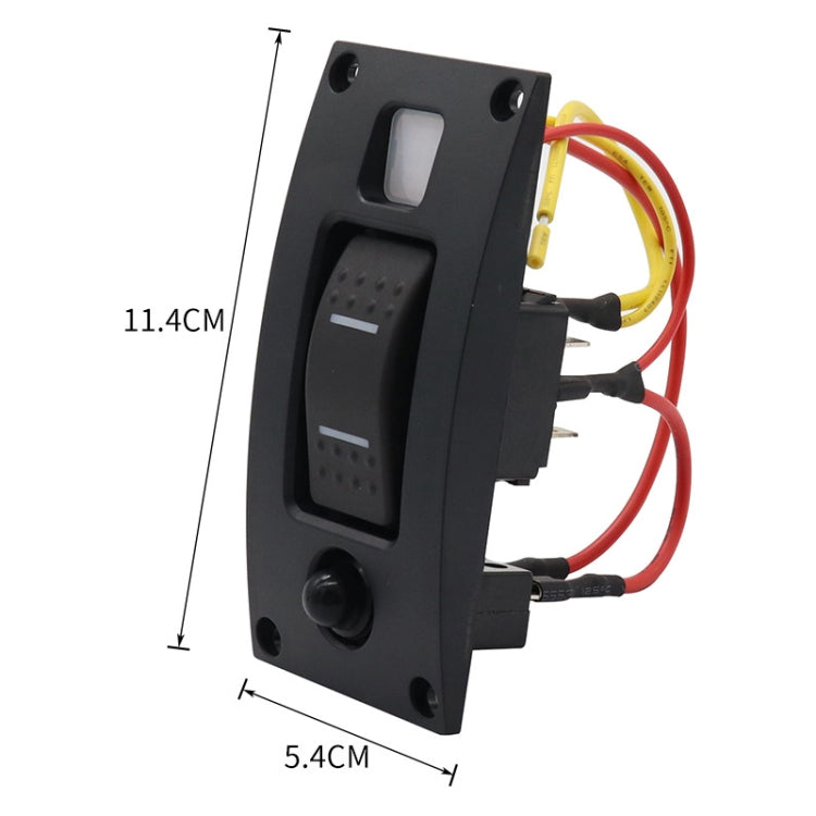 Marine Self-Locking Resetting Switch With Overload Protection Indicator Light Square 5V 3.4A Car Charging Panel