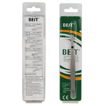 Stainless Steel Straight Honed Tweezers BST-34