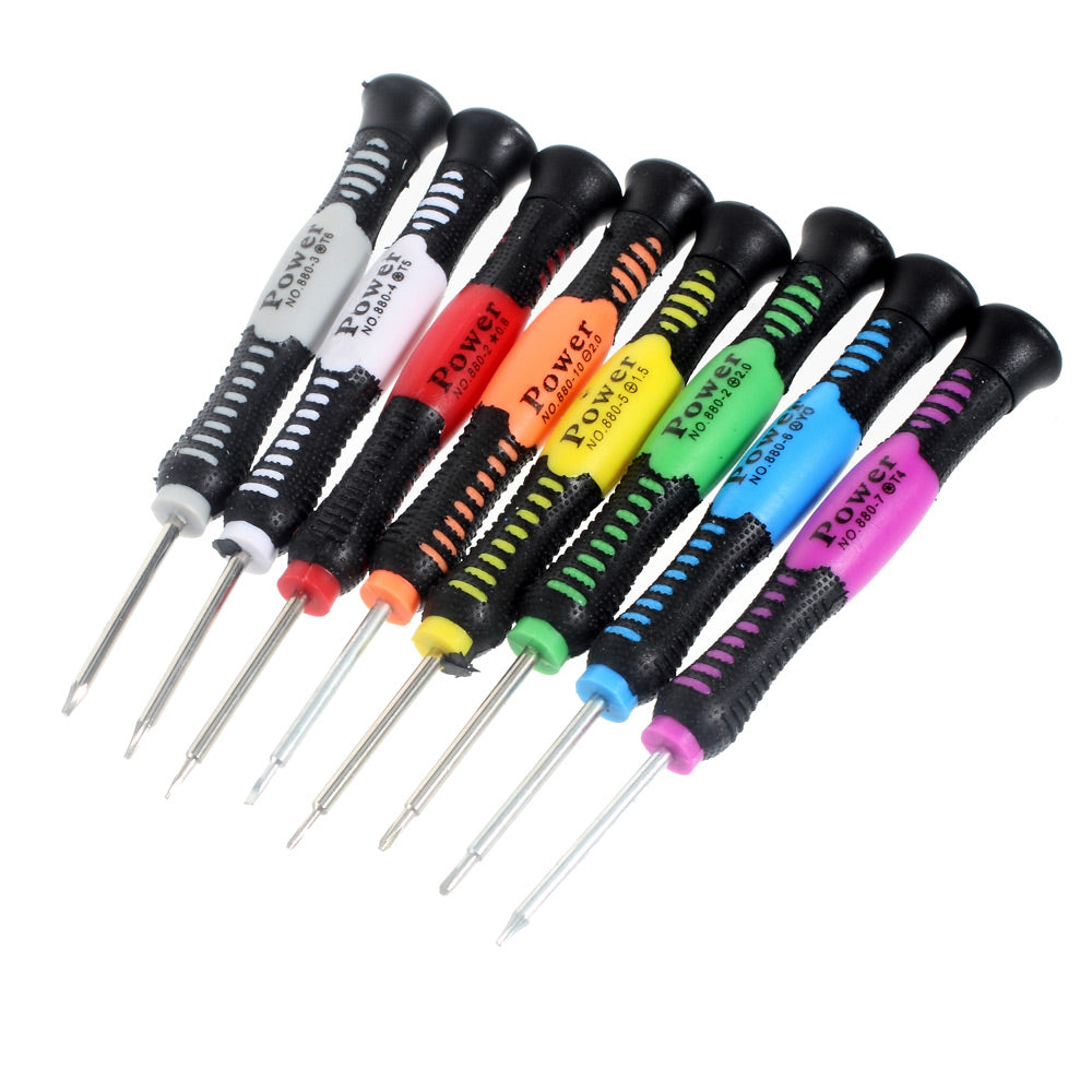 Non-Slip 8Pcs Precision Screwdriver Set Opening Tools for iPhone &amp; All Cell Phones 2811