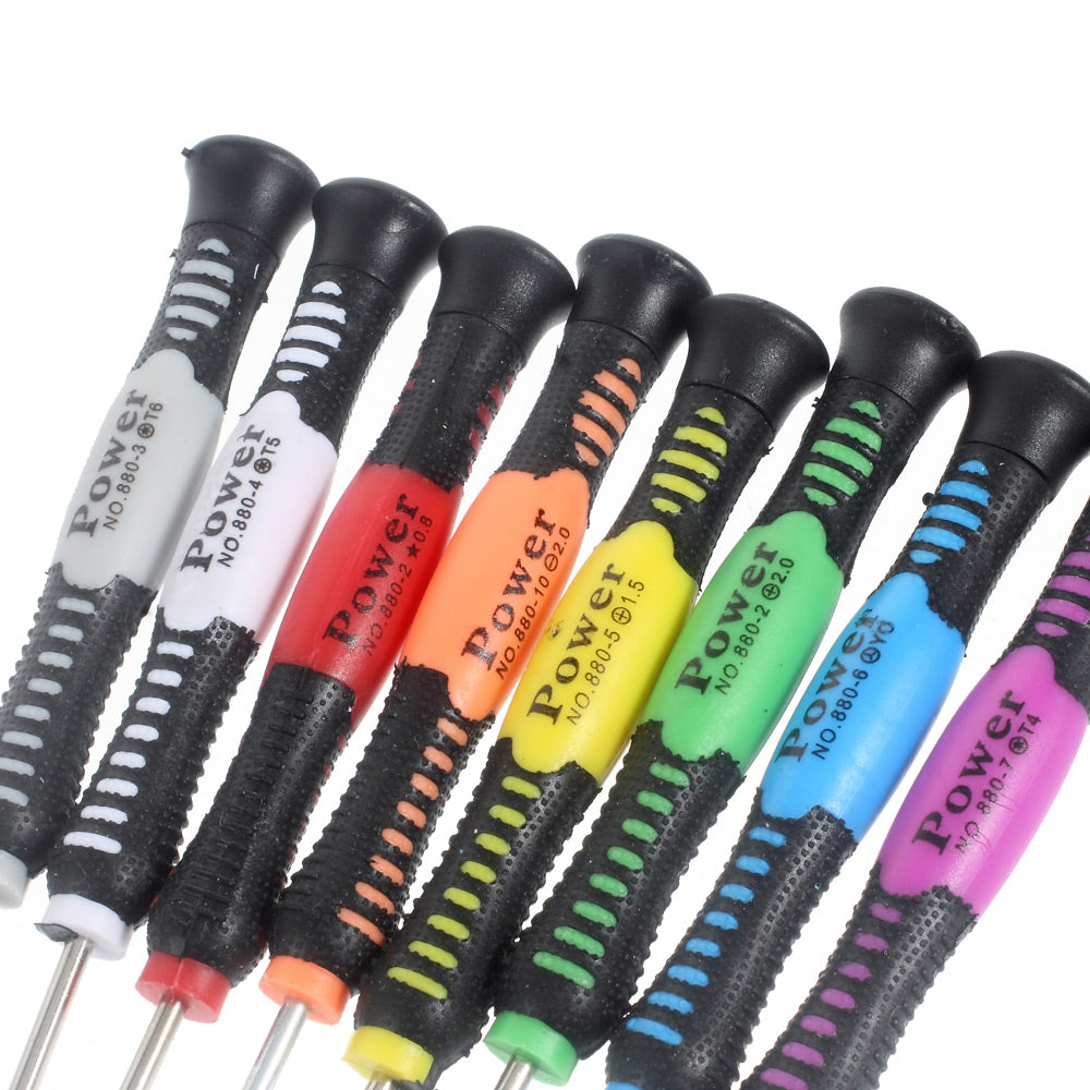Non-Slip 8Pcs Precision Screwdriver Set Opening Tools for iPhone &amp; All Cell Phones 2811