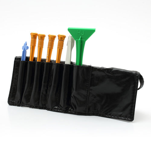 8 in 1 Screwdrivers Pry Opening Repair Tools Kit Set with Roll Leather Pouch for iPhone 4 4S