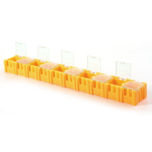 Orange Detachable Ten-bin Plastic Storage Case Organizer Tray Compact for Small Parts Items