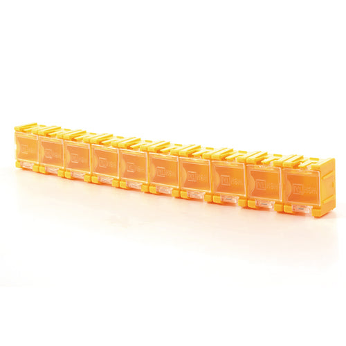 Orange Detachable Ten-bin Plastic Storage Case Organizer Tray Compact for Small Parts Items