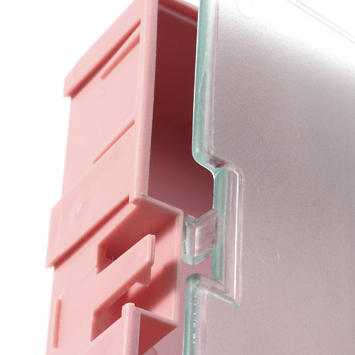 Portable Two-bin Parts Storage Box Tool Organizer Lid Case for Small Parts Items