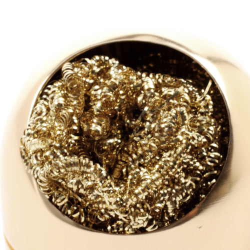Soldering Iron Tip Cleaner Cleaning Clean Remover Stainless Steel Gold Color