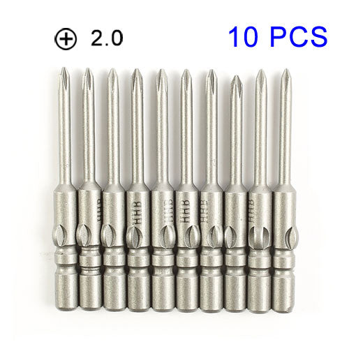 10pcs/Lot Philips 2.0mm Screwdriver Tips for DC Powered Electric Screwdriver (Compatible with TOOL-166)