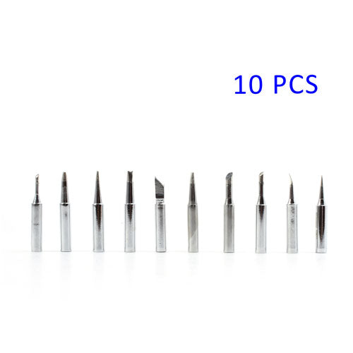 10PCS Replaceable Solder Iron Tip 900M-T Series for Soldering Rework Station - Silver Color