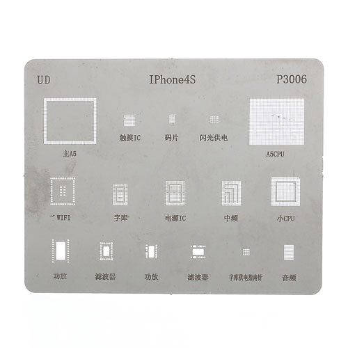 Solder Tin Plate Steel Mesh IC CPU Comprehensive Series for iPhone 4s Mainboard Repairing
