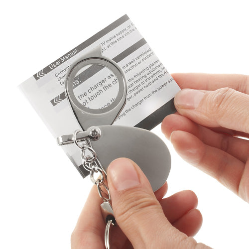 5X Stainless Steel Keychain Magnifier