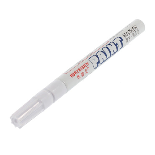 HUA ZHI WEN Paint Pen Glossy Metal Outer Surface Marking Ink Marker - White