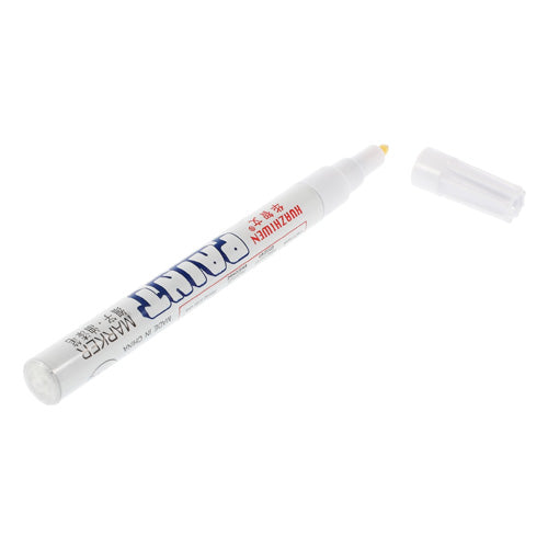 HUA ZHI WEN Paint Pen Glossy Metal Outer Surface Marking Ink Marker - White