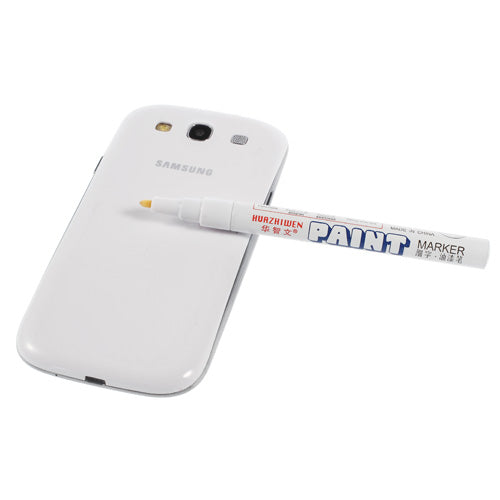 HUA ZHI WEN Paint Pen Glossy Metal Outer Surface Marking Ink Marker - White