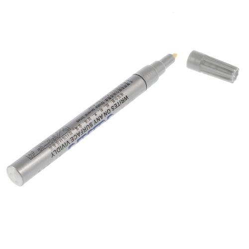 HUA ZHI WEN Paint Pen Glossy Metal Outer Surface Marking Ink Marker - Silver Color