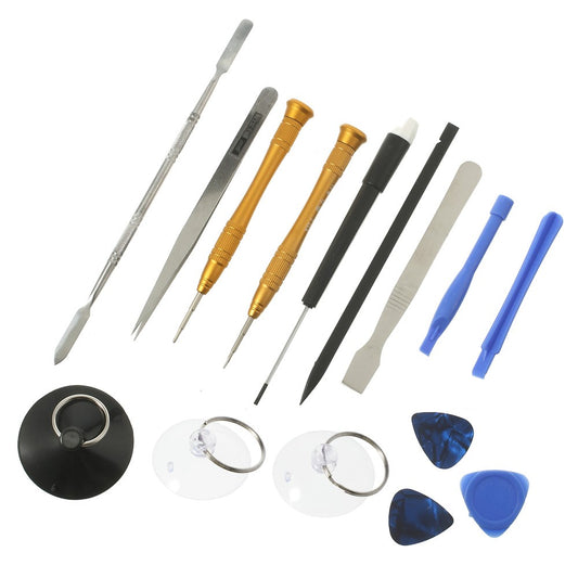 15 in 1 Screwdriver Tweezer Disassemble Repair Tools Set for iPhone Samsung LG Smartphones