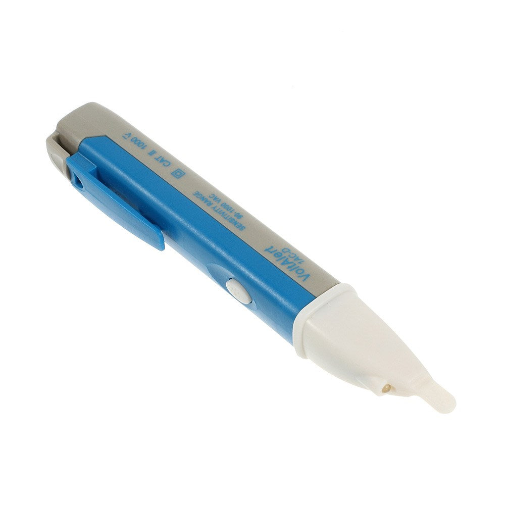 IAC-D AC Electric Voltage Tester Volt Alert Pen w/ LED Light 90-1000V - Gray / Blue