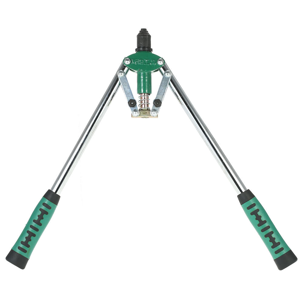Riveting Gun Manual Pull Rivet Pliers Double Core-pulling Hand Rivet Gun Pull Cap Gun Clinch Bolt - Green/Silver