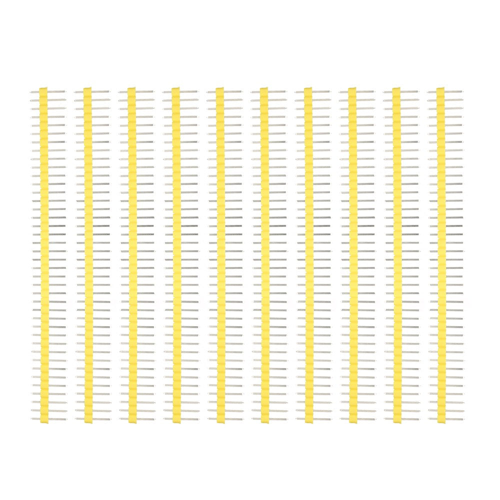 10PCS/Pack  2.54mm 40Pin Male Single Row Pin Header Strip for Arduino DIY - Yellow