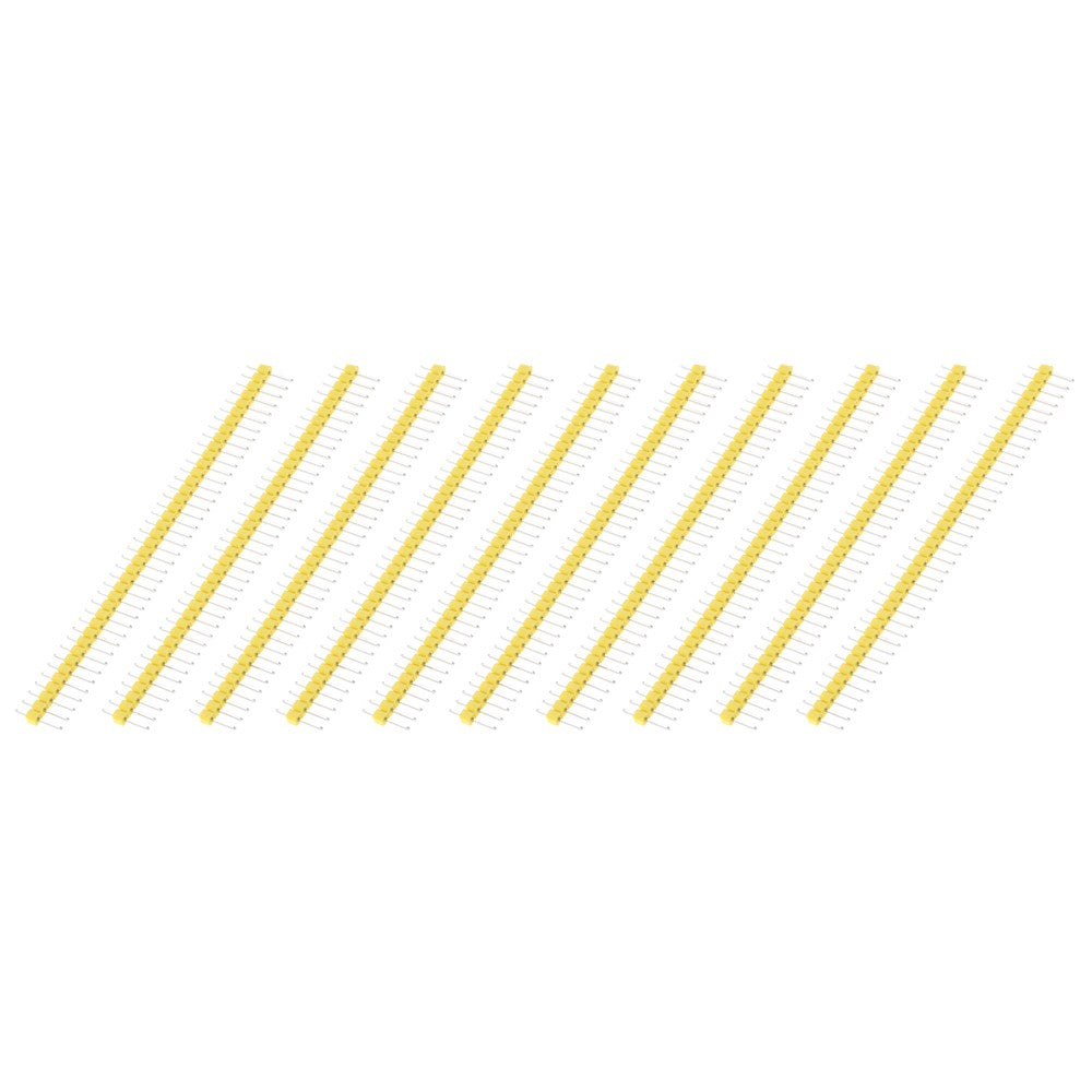 10PCS/Pack  2.54mm 40Pin Male Single Row Pin Header Strip for Arduino DIY - Yellow