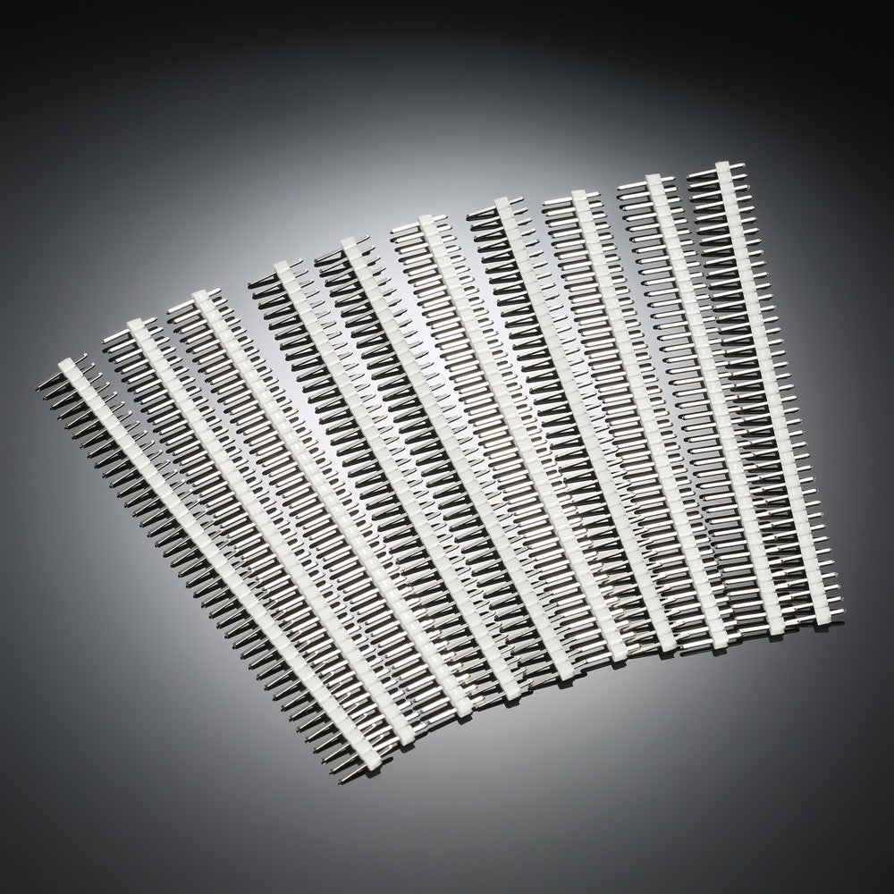 10PCS/Pack  2.54mm 40Pin Male Single Row Pin Header Strip for Arduino DIY - White