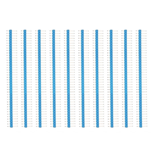 10PCS/Pack  2.54mm 40Pin Male Single Row Pin Header Strip for Arduino DIY - Blue