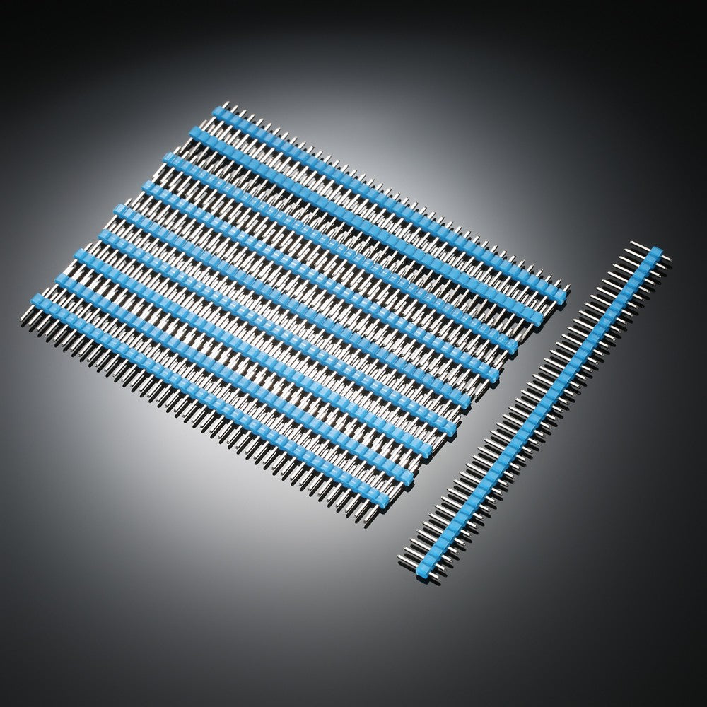 10PCS/Pack  2.54mm 40Pin Male Single Row Pin Header Strip for Arduino DIY - Blue