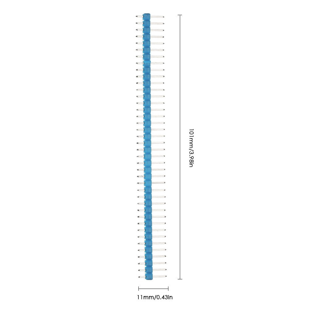 10PCS/Pack  2.54mm 40Pin Male Single Row Pin Header Strip for Arduino DIY - Blue