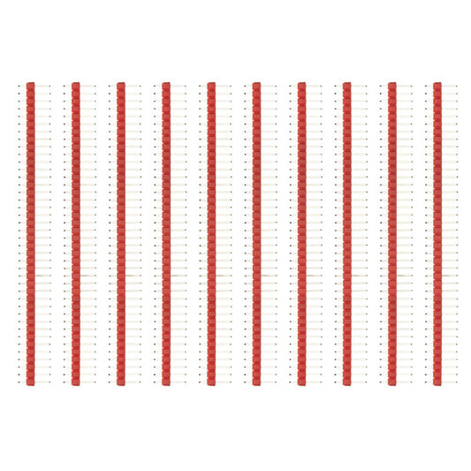 10PCS/Pack  2.54mm 40Pin Male Single Row Pin Header Strip for Arduino DIY - Red