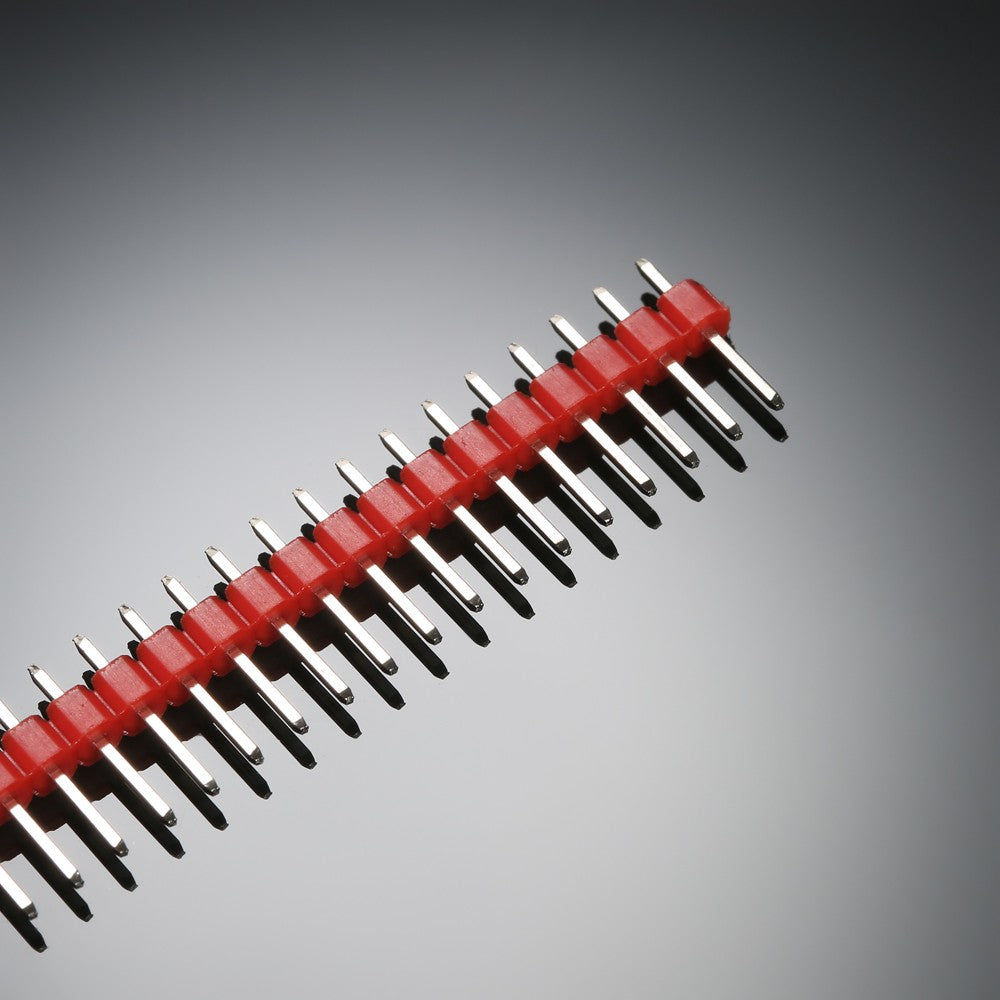10PCS/Pack  2.54mm 40Pin Male Single Row Pin Header Strip for Arduino DIY - Red