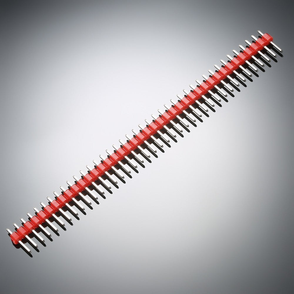 10PCS/Pack  2.54mm 40Pin Male Single Row Pin Header Strip for Arduino DIY - Red