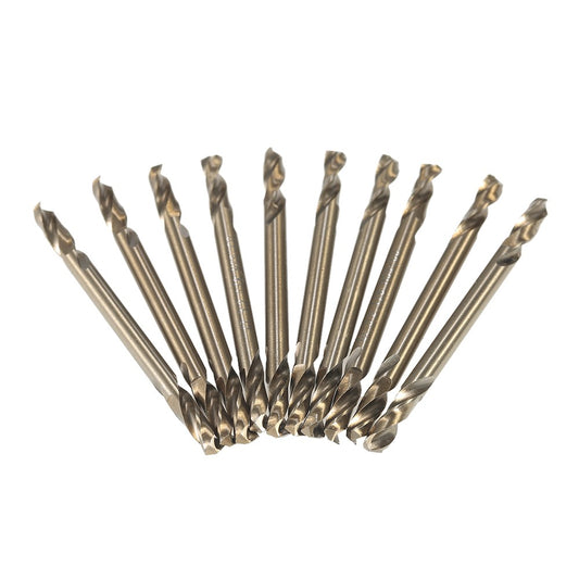 10pcs 1/8&quot; M35 HSS-Co Double Ended Cobalt Drill Bits Set
