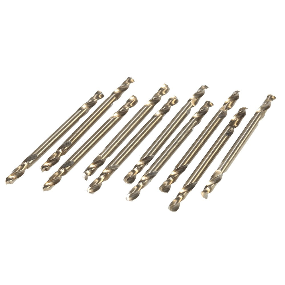 10pcs 1/8&quot; M35 HSS-Co Double Ended Cobalt Drill Bits Set