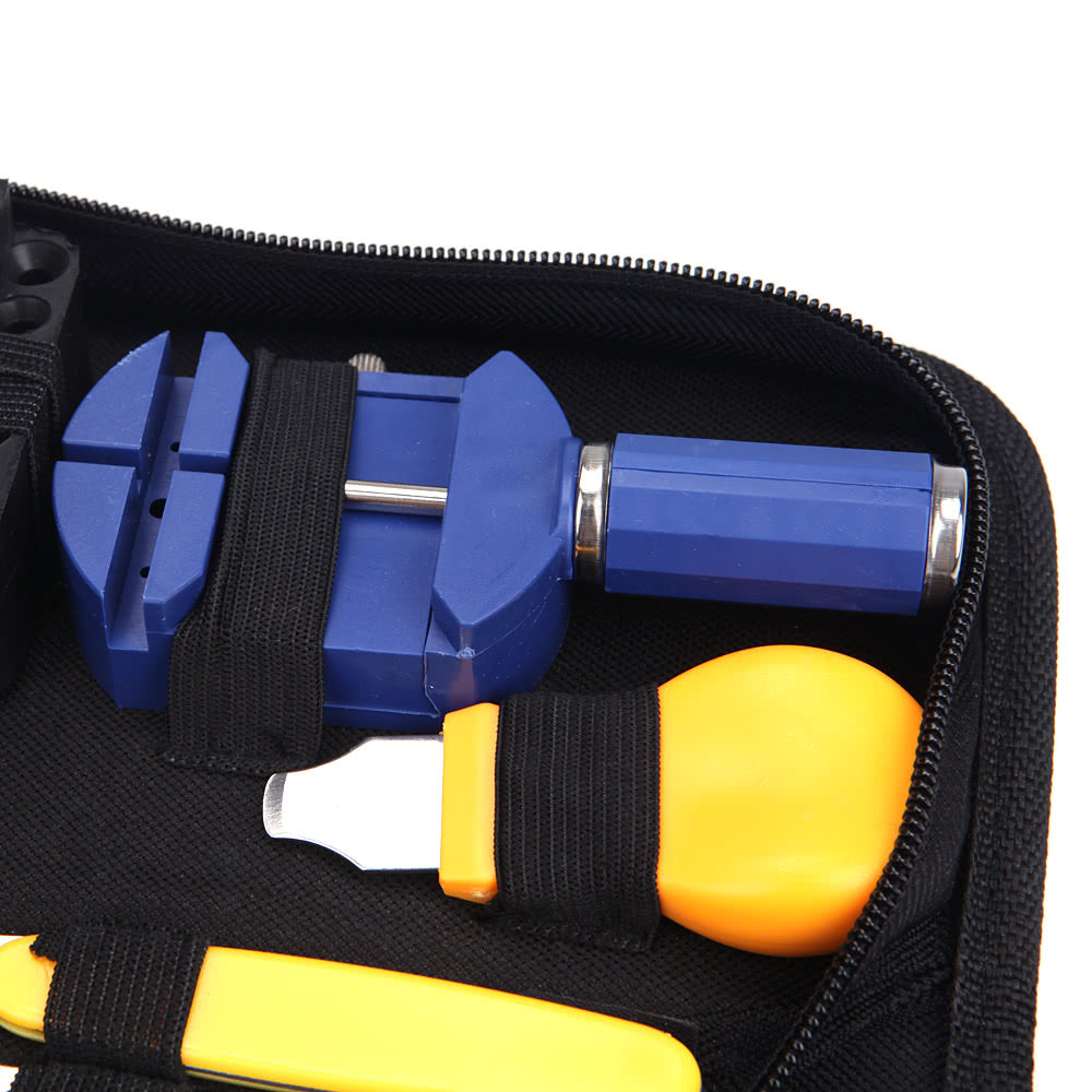 144 PCS Portable Watchband Link Remover &amp; Zip Case Watchmaker Repair Tool Kit